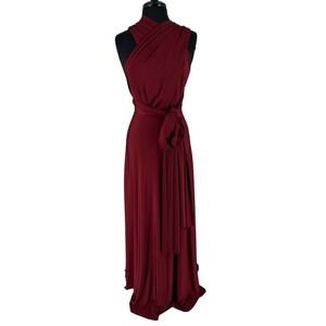 Lulus tricks of the trade dress size medium wrap wine stretchy
